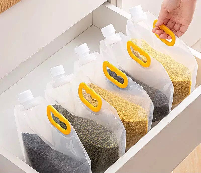 Sealed Storage Bags, Portable Food Packaging Bag, Transparent Grain Storage Bags, Stand Up Grain Seal Bag, Kitchen Food Rice Storage Container Sealed Storage Bags, Portable Food Packaging Bag, Transparent Grain Storage Bags, Stand Up Grain Seal Bag, Kitchen Food Rice Storage Container